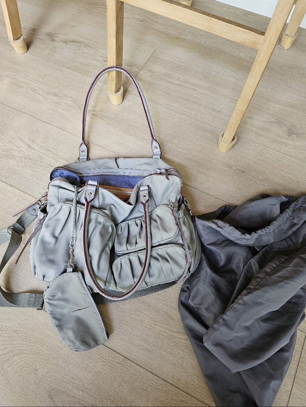 $395 MZ Wallace Kate Bag with dust bag Overcast Grey